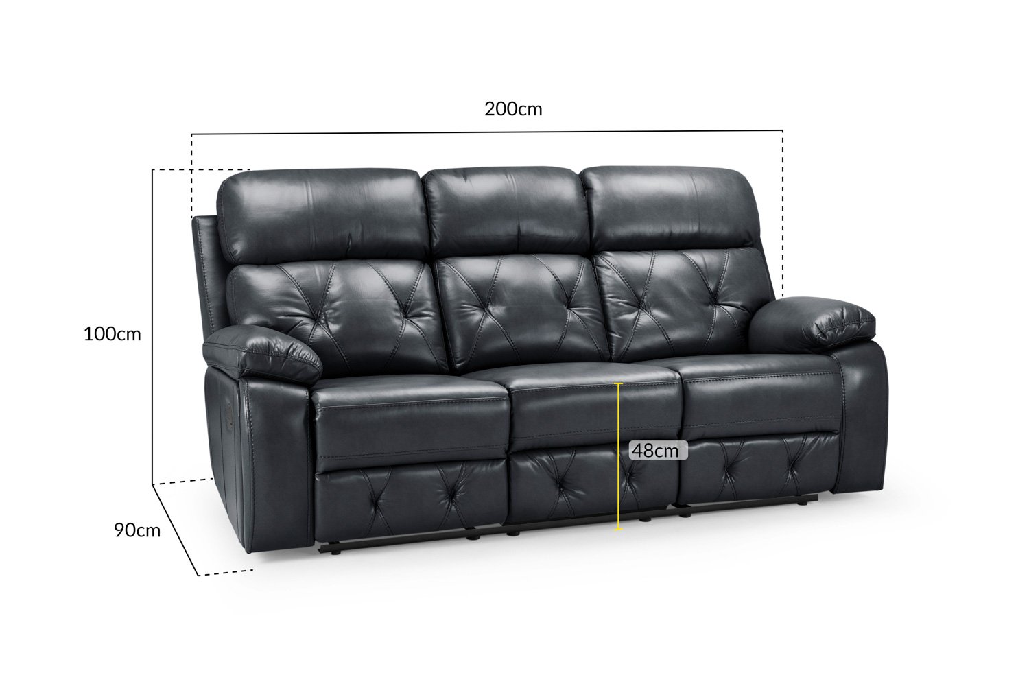 Cody Recliner Sofa 3 Seater - Image 3