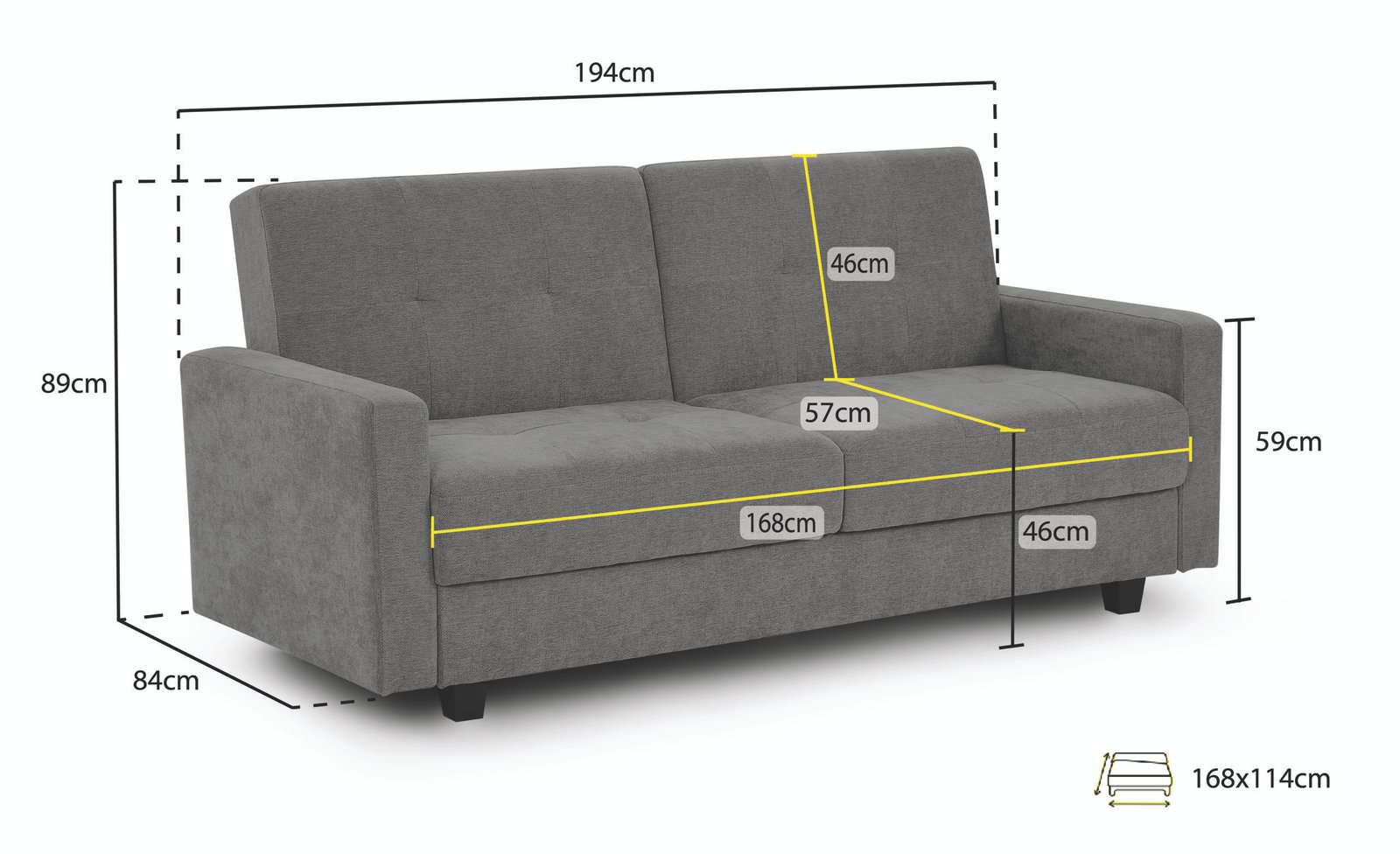 Hive Sofabed 3 Seater - Image 5
