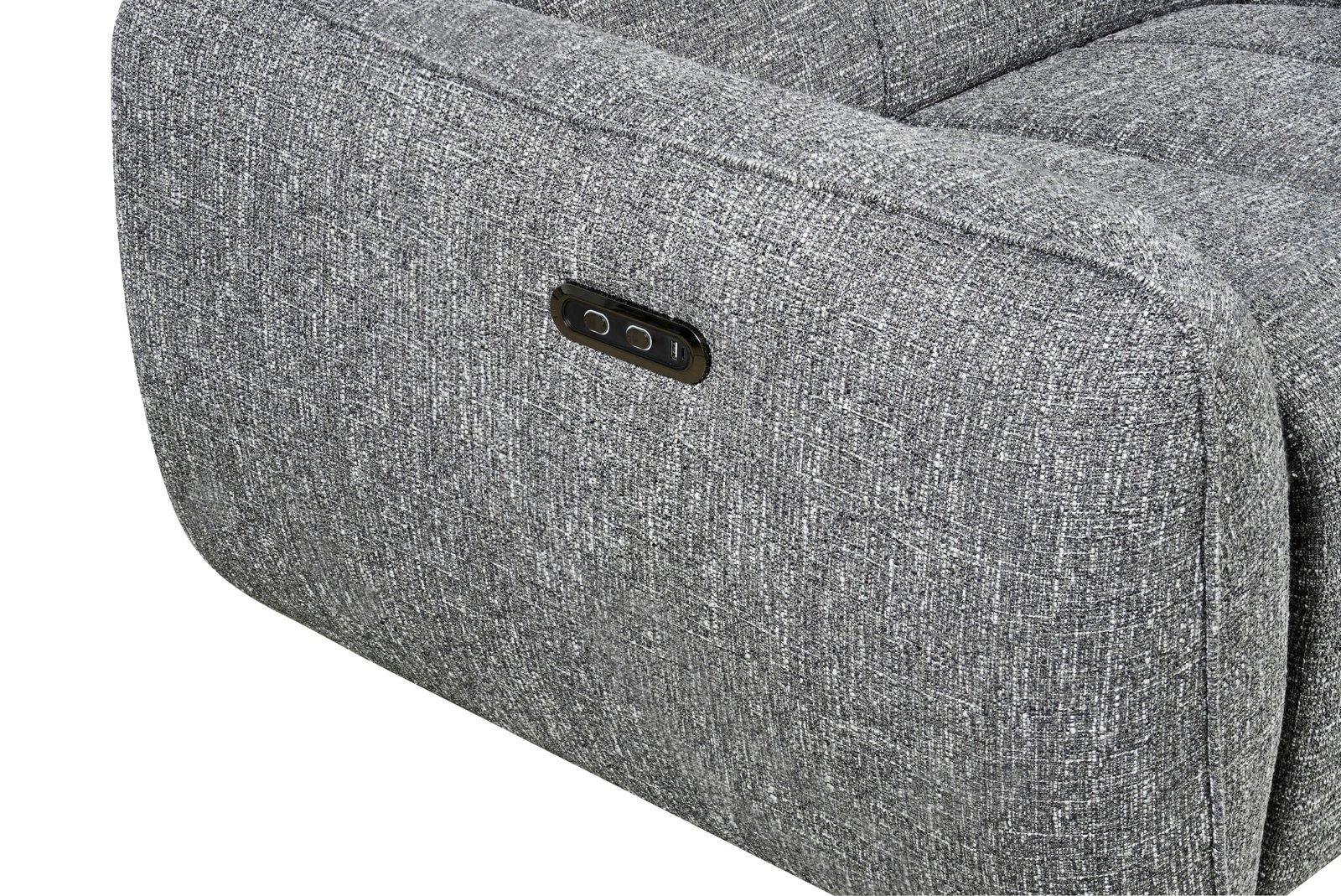 Turin Electric Recliner Sofa Charcoal Right Hand - Image 3