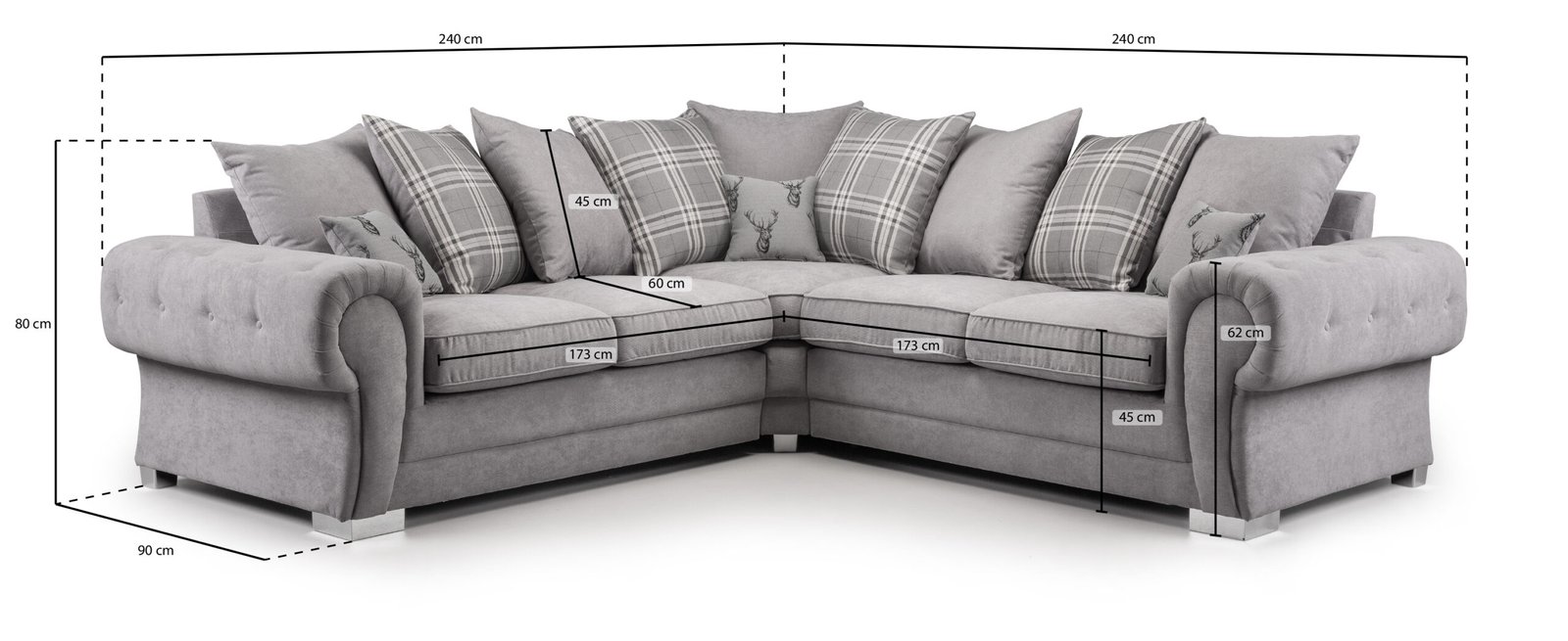Verona Scatterback Sofa Large Corner - Image 2